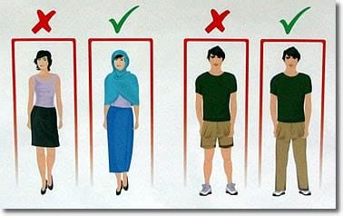 Can you wear shorts into Blue Mosque?