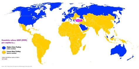 Which country is cheaper than Turkey?
