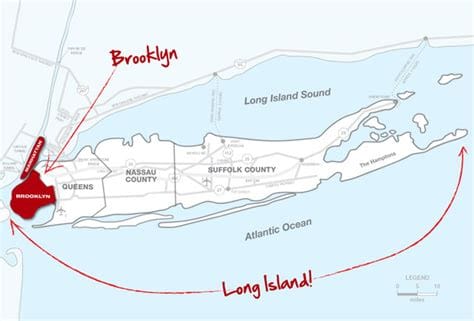 How far apart are Brooklyn and Manhattan?