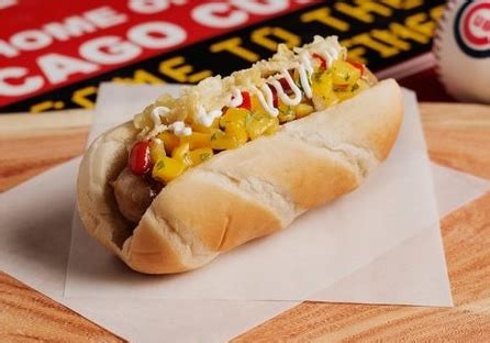 What brand hot dog at Wrigley Field?