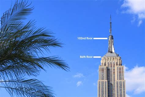 What is the difference between 86th and 102nd floor?
