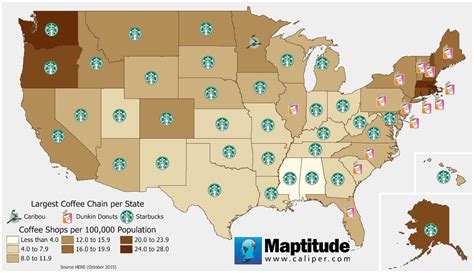 Which US city has the most coffee shops?