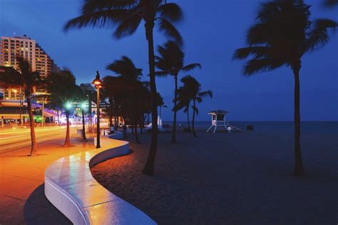 Can you be on Fort Lauderdale beach at night?