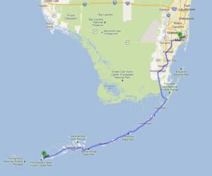 How far is the ride from Miami to Key West?