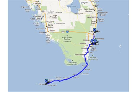 Is Miami or Fort Lauderdale closer to Key West?