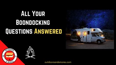 What is the meaning of Boondocking?