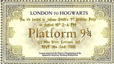 What ticket do you need for Harry Potter?