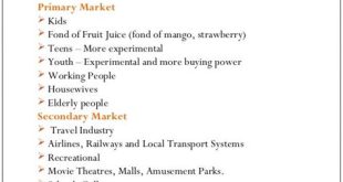 Who is the target market for juice business?